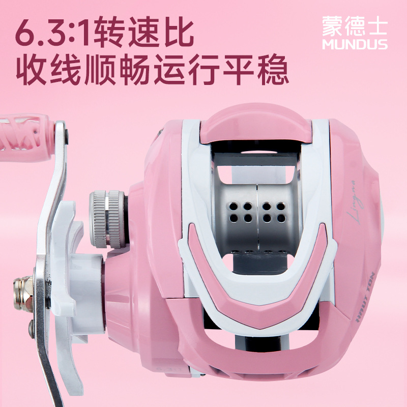Pink 6.3:1 Gear Ratio 3+1 Ball - Ice Fishing Line review and price